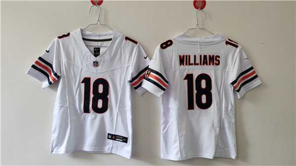 Women's Chicago Bears #18 Caleb Williams White 2024 Draft F.U.S.E. Vapor Football Stitched Jersey(Run Small),We sell and wholesale Women's Chicago Bears #18 Caleb Williams White 2024 Draft F.U.S.E. Vapor Football Stitched Jersey(Run Small) on line form chian!
